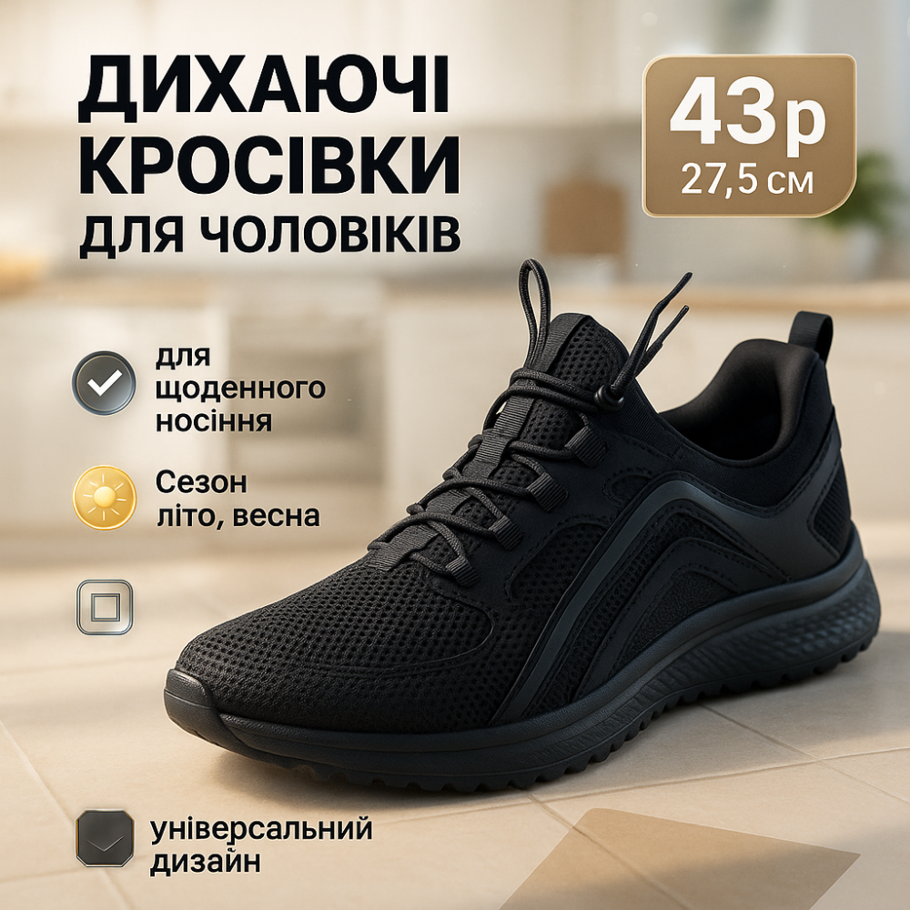 Легкі чоловічі кросівки для літа, Повсякденні чоловічі кросівки на літо М'які з сітки TR-17 Львів - фото 8