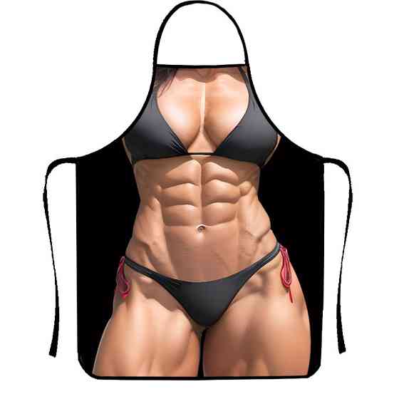 Фартух з приколом для жінок дівчина з торсом 80 на 60 см різнобарвний Київ