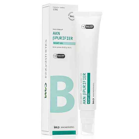 Ночной крем для кожи с акне и pre-peel терапии AKN β PURIFIER NIGHT GEL Innoaesthetics, 50 мл Днепр