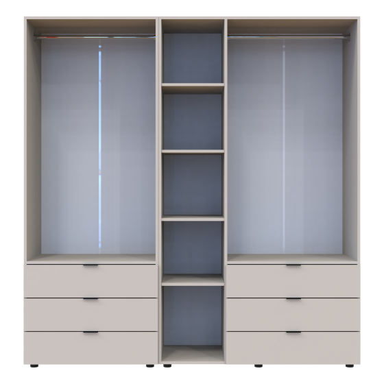 Комплект шкафов для одежды Doros Гелар (2 шт.) 193,7х49,5х203,4 см Кашемир (DRS-011239) Львов
