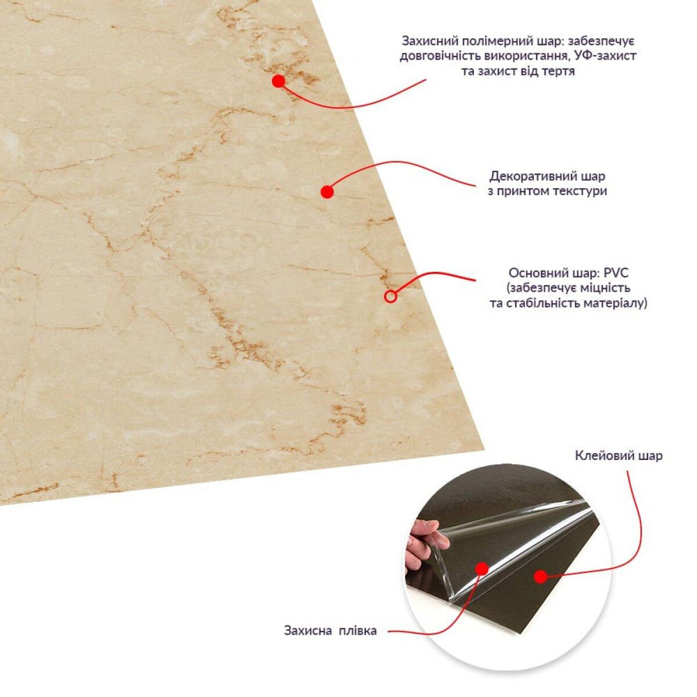 Самоклеящаяся LVT плитка 457х457х1.5мм (D) SW-00002462 Киев - изображение 4