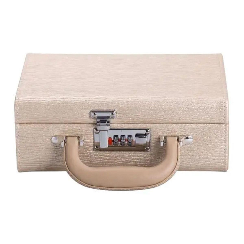 Шкатулка для украшений из эко кожи 2 яруса с кодовым замком органайзер для ювелирных изделий HP-5-24CR Киев - изображение 5