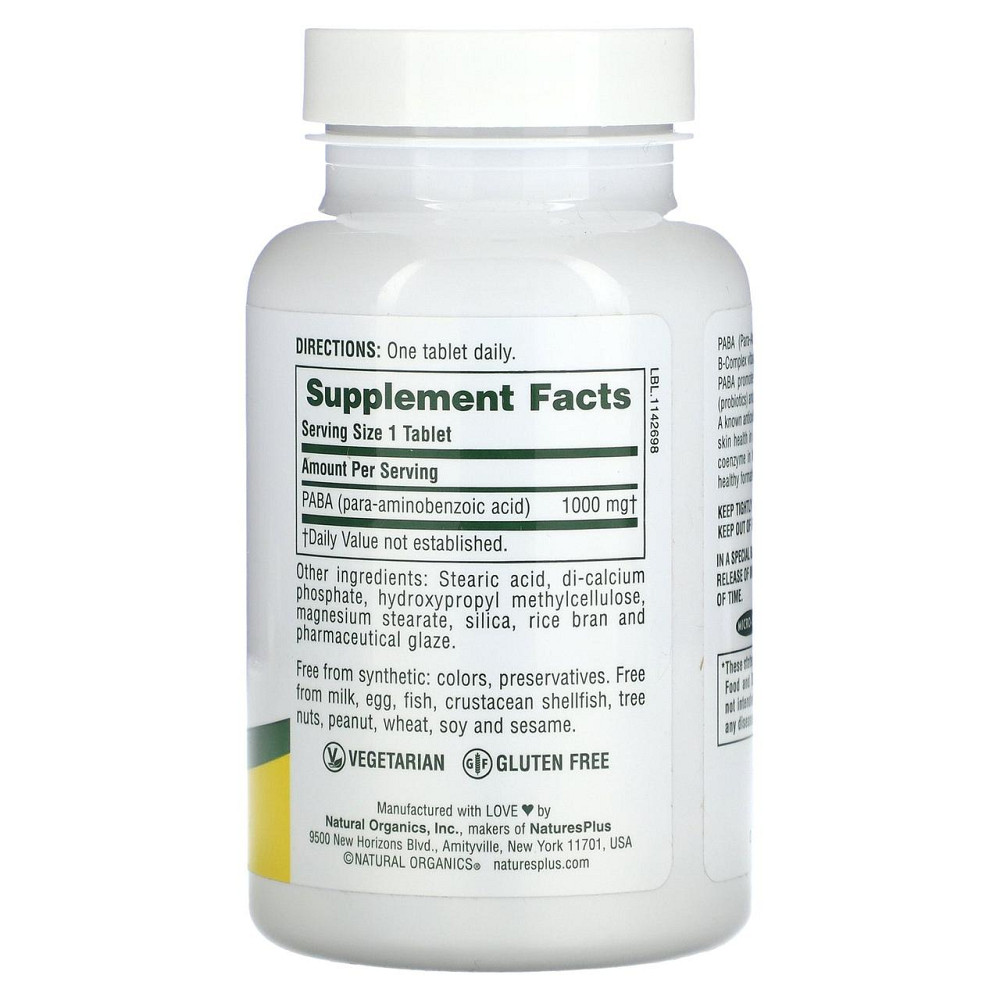 ПАБК NaturesPlus PABA 1000 мг 60 таб Киев - изображение 2
