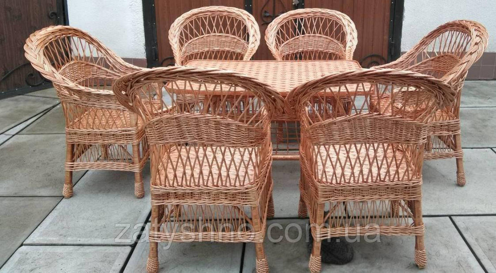 Набір меблів плетених на 6 персон Київ - фото 7