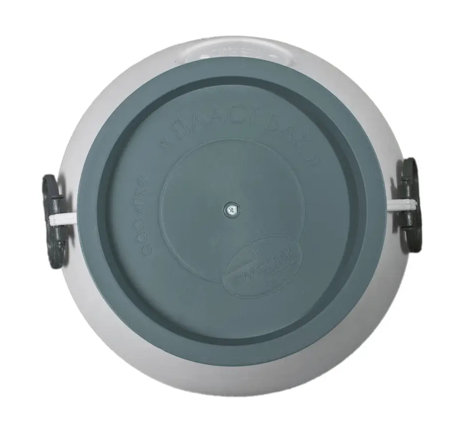 Бочка  пищевая  60 л белая пластиковая  низкая бидон  широкая горловина для молока и воды Днепр - изображение 3