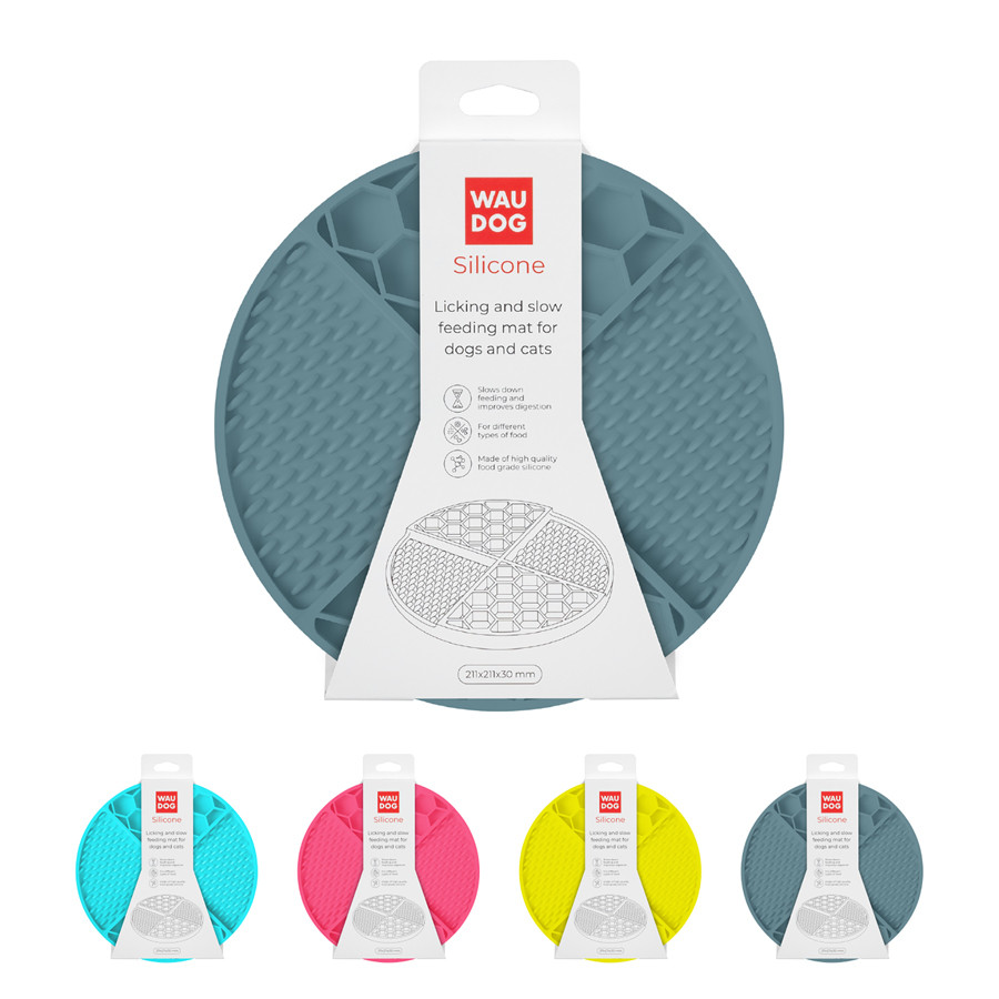 Килимок для злизування і повільного харчування WAUDOG Silicone, 211х211х30 мм, сірий Коломыя - изображение 1