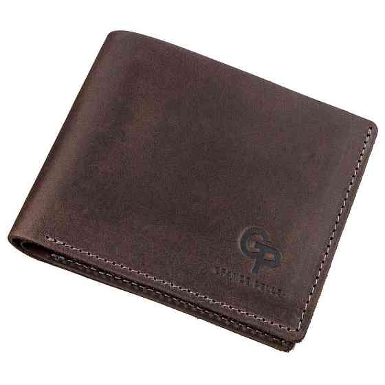 Компактное портмоне комби унисекс Темно-Коричневое (GRANDE PELLE) Киев