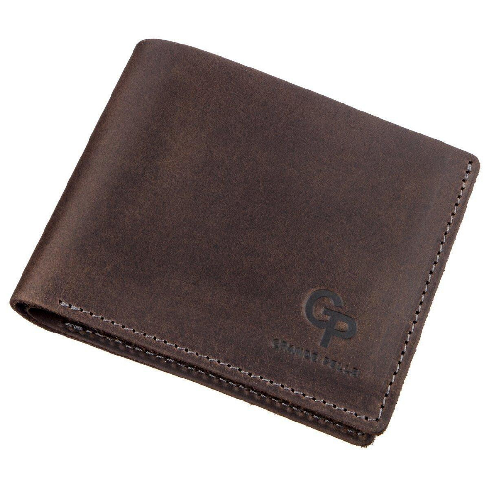 Компактное портмоне комби унисекс Темно-Коричневое (GRANDE PELLE) Киев - изображение 5