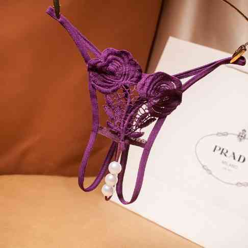 Трусики з бусинками та з квіточками універсальний фіолетовий Київ