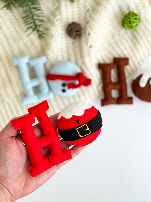 Новогодняя герлянда из фетра ручной работы - НО-НО-НО Киев - изображение 4