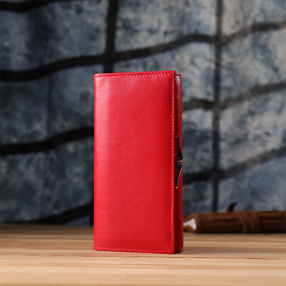 Красивый кошелек для женщин с монетницей из натуральной кожи ST Leather 23105 Красный Киев - изображение 2