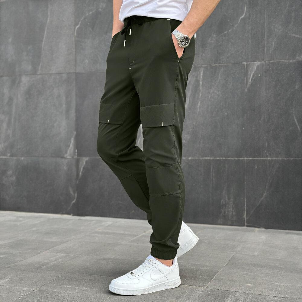 Чоловічі штани джогери з кишенями хакі Pobedov Vershyna Київ - фото 10