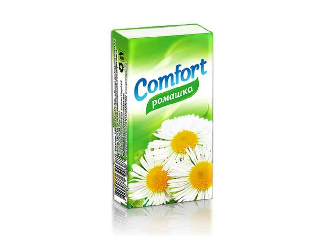 Носові хустинки аромат Ромашка (1 блок/10 пач/8 хуст) ТМ Comfort Plus Киев - изображение 1