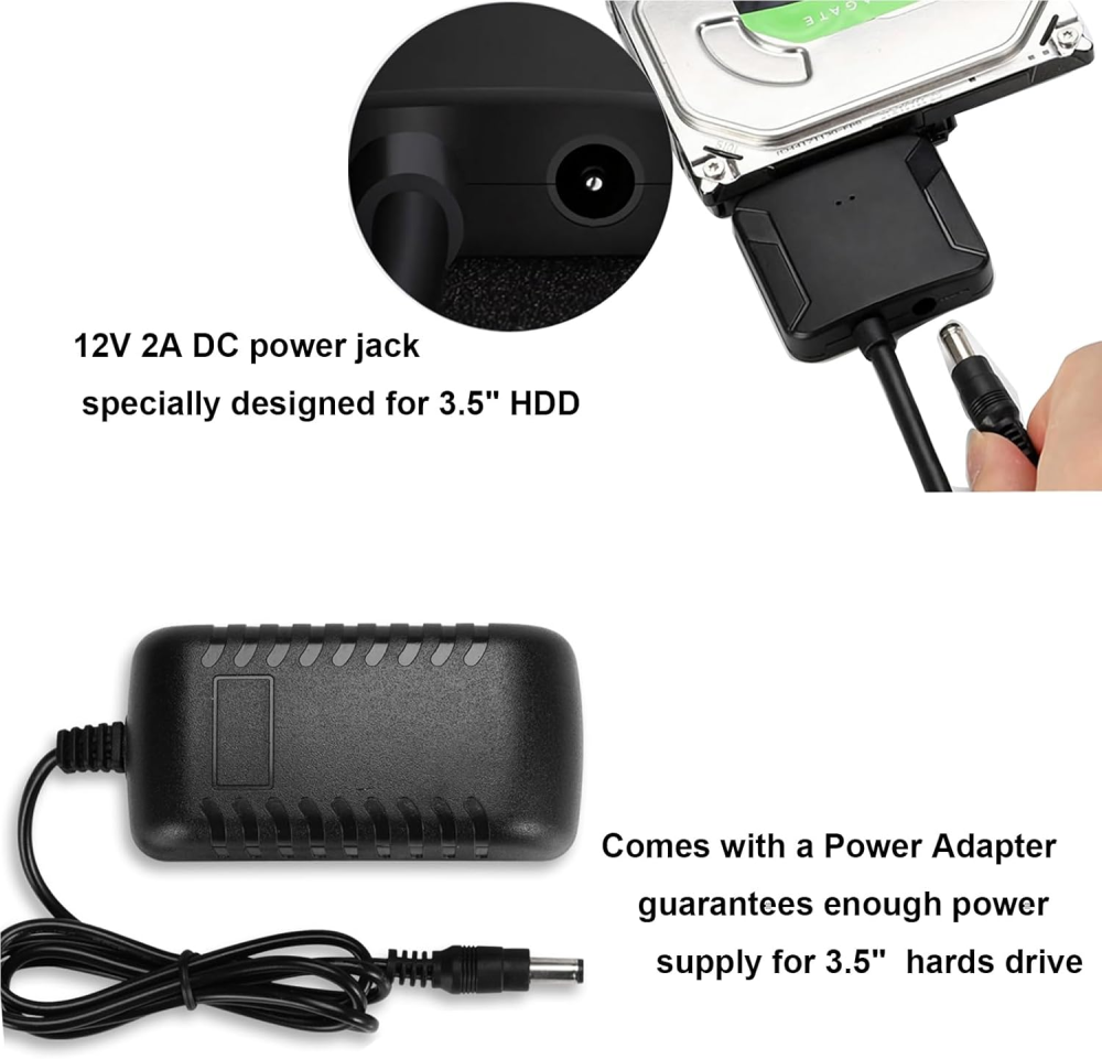 Адаптер SATA - USB 3.0 з блоком живлення Луцьк - фото 1