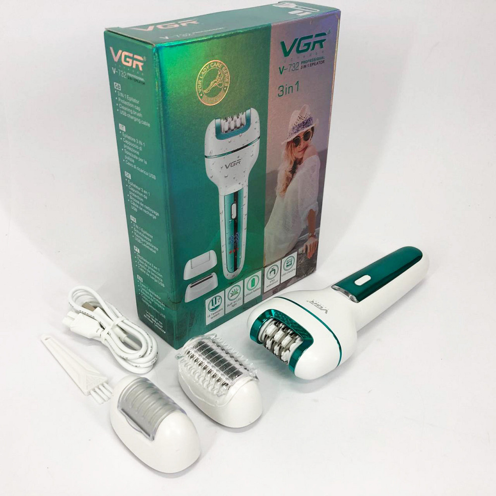 Терка для педикюрної обробки стоп VGR V-732, Багатофункціональна жіноча бритва, Насадка пемза для п'ят YX-23 Львів - фото 3