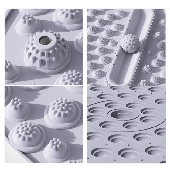 Килимок для масажу ніг круглий 55х55 см акупунктурний масажний для: йоги, стоп акупунктурних точок і тіла, сірий Кам'янець-Подільський