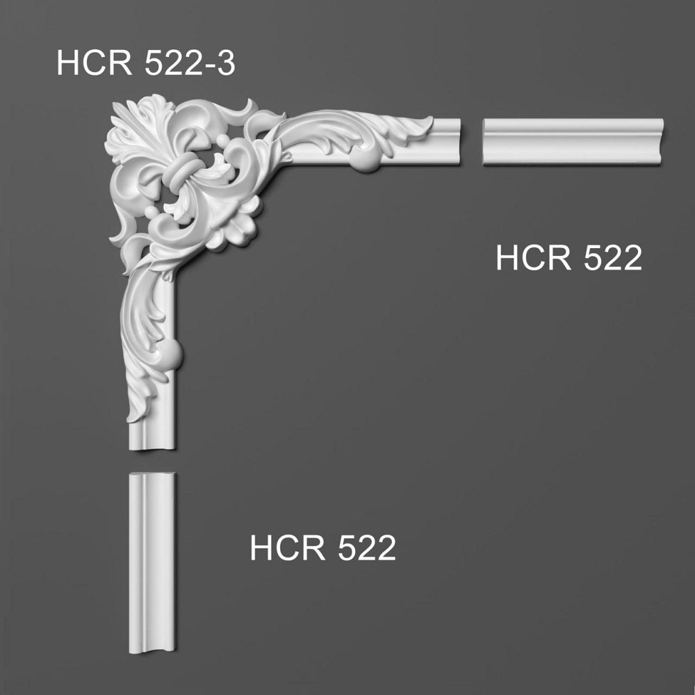Угловой элемент полиуретановый Grand Decor HCR 522-3 Днепр - изображение 2