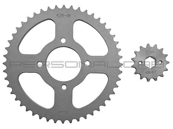 Звезды трансмиссии (пара) Zongshen ZS125J 428-15T + 428-48T (TM) Мукачево
