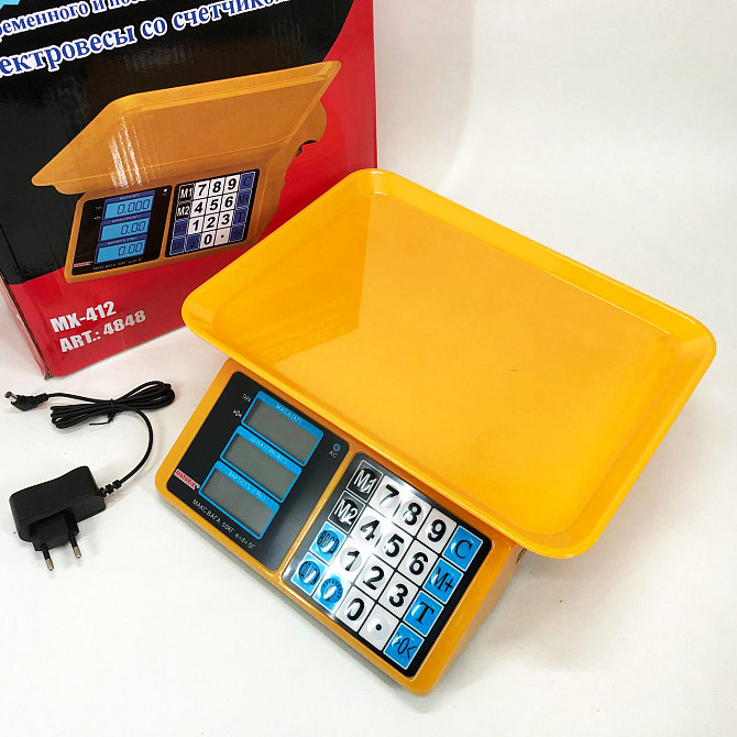 Весы для взвешивания товаров в магазине Matarix MX-412 до 50 кг, Весы UX-545 для продуктов Киев - изображение 3
