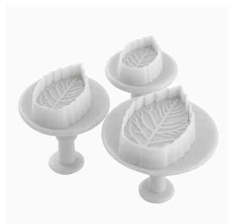 Набор плунжеров для мастики Листочки 3 штуки белый Киев