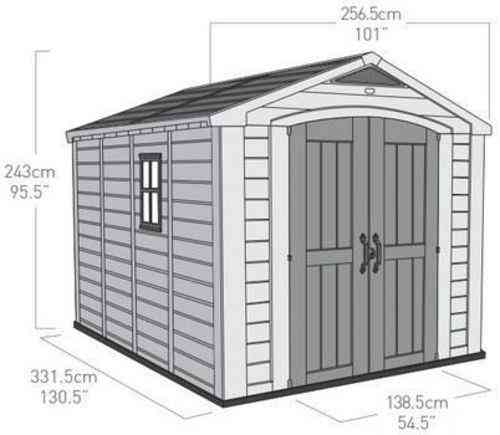Садовий пластиковий будиночок KETER FACTOR 8x11 Київ