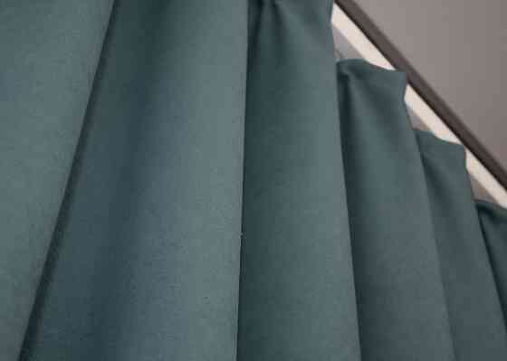 Комплект готовых штор VR-Textil Микровелюр Petek № 1507ш Серо-голубой 150х285 см 2 шт (33-0389) Киев