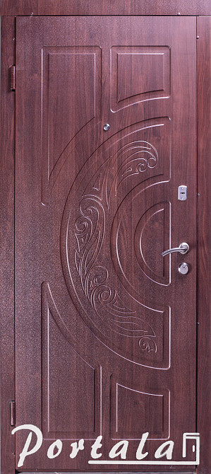 Двери уличные, серия Элегант, модель Рассвет, гнутый профиль, 2 контура уплотнения, 2 замка 850 Киев - изображение 1