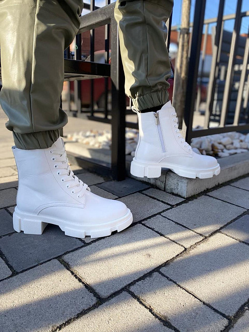 Жіночі черевики GREMMY білі натуральна шкіра зима 37р.38р.(4264) Коломия - фото 5