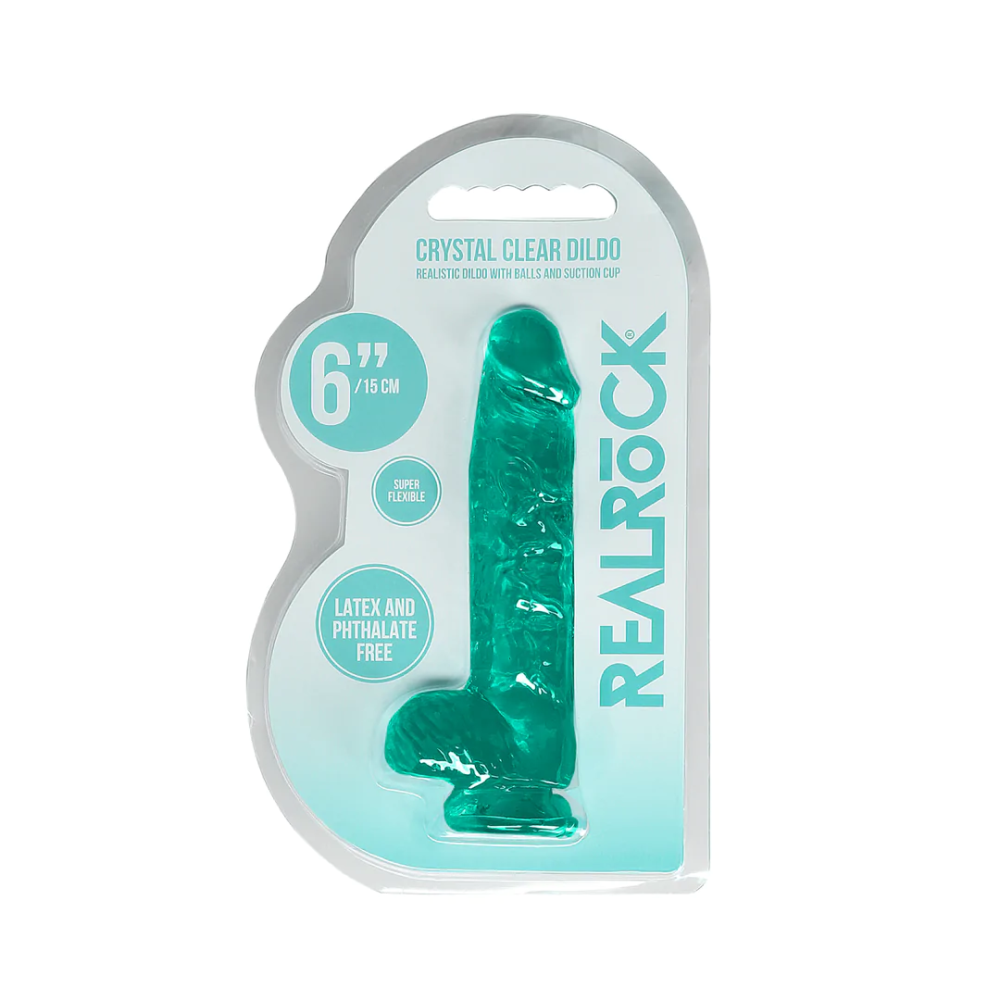 Фалоімітатор - Realrock Dildo 6" Turquoise Sex Aura Київ - фото 2