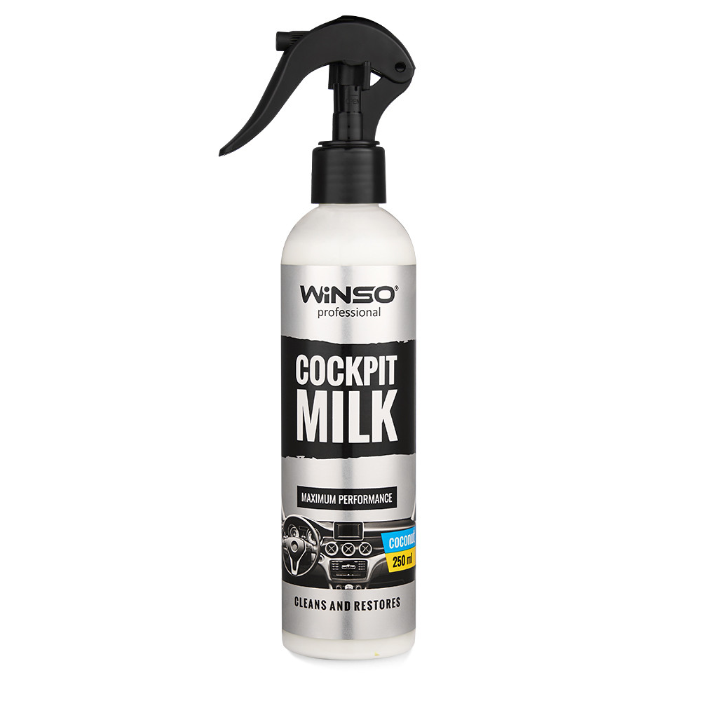 Полироль-молочко для приборной панели Winso Cockpit Milk Coconut, 250мл Львов - изображение 1