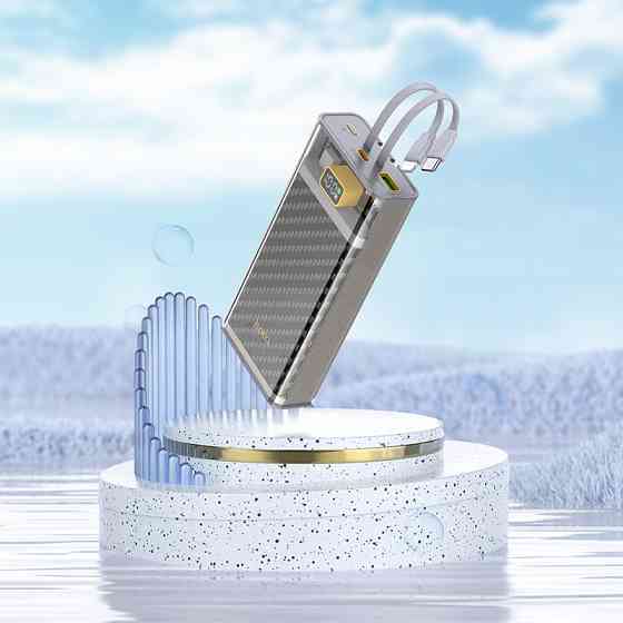Павербанк 20000 mAh HOCO J104A Discovery edition 22.5W быстрая зарядка встроенный кабель power bank повербанк Одесса