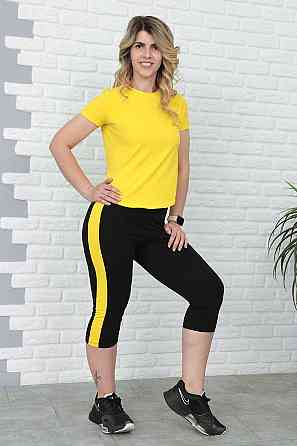 Спортивний костюм з бриджами "Dion" оптом | Батал Жовтий, 50-52 Київ
