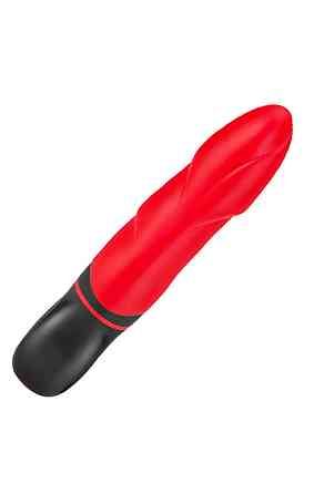 Вібратор з оригінальним дизайном і ребристою поверхневістю AMOR BIG VIBRATOR ANGELUS Red (Застосунок НЕ Sex Aura Київ