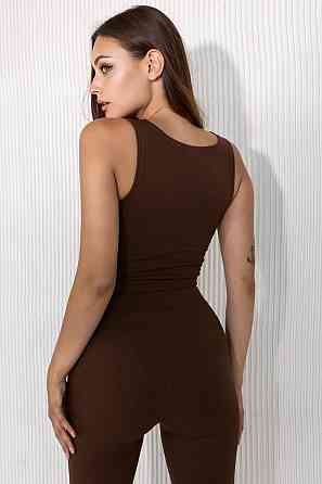 Топ у рубчик TotalFit N9-TR S, Коричневий Київ