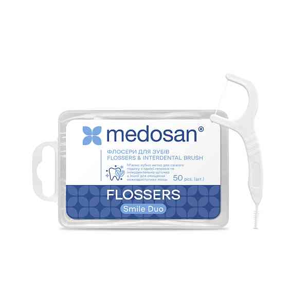 Флоссеры для зубов Smile Duo Flossers&Interdental brush Medosan 50 шт Киев