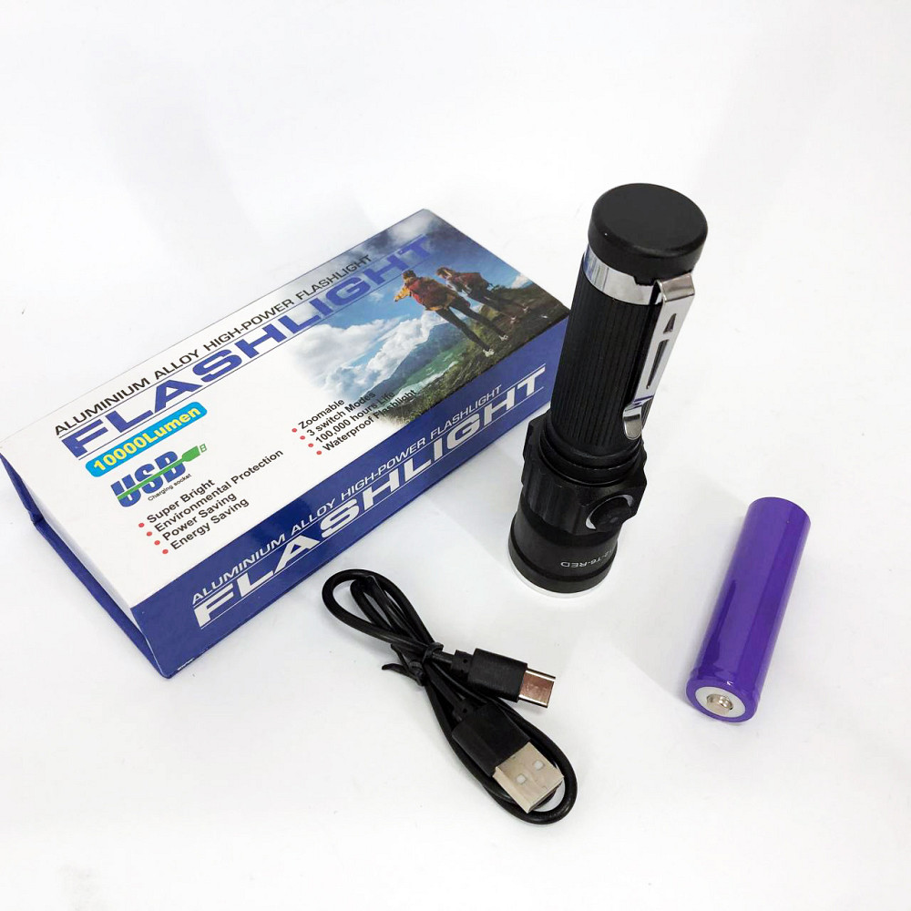 Фонарик на юсб зарядкой для дома, Ручной аварийный фонарь, Фонарь для дома с зарядкой от розетки TP-26 Львов - изображение 7