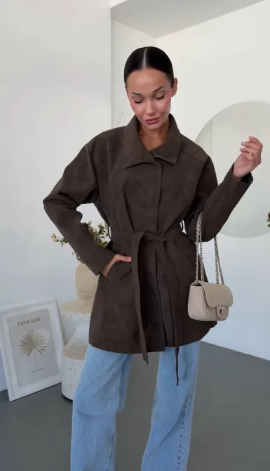 Жіночий тренч із фактурної екошкіри Vintage весна-осінь Одеса - фото 4