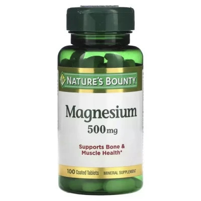 Минералы Nature's Bounty Магний, 500 мг, Magnesium, 100 каплет (NRT-05535) Винница - изображение 1