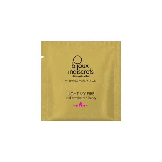 Пробник масажної олії Bijoux Indiscrets Light my Fire –  Wild Strawberry & Honey (2 мл) Львів