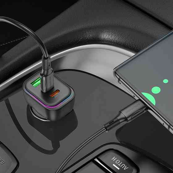 Автомобильное зарядное устройство BOROFONE BZ28C Black Киев