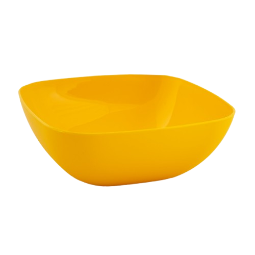 Тарілка 15*15*5,5см пластик темно-жовтий Алеана Житомир