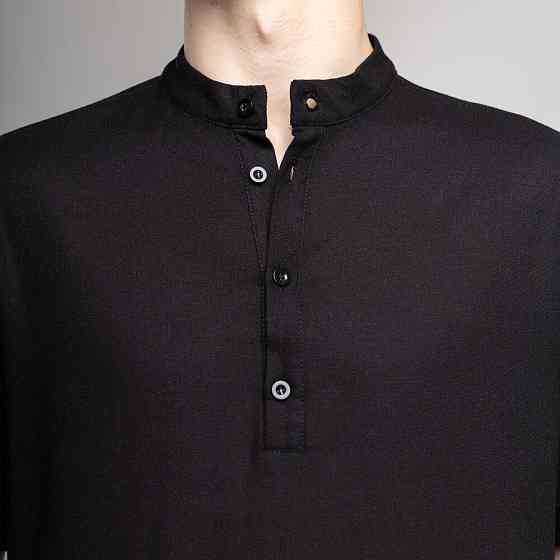 Чоловіча сорочка з коротким рукавом чорна Pobedov Molodist' Київ