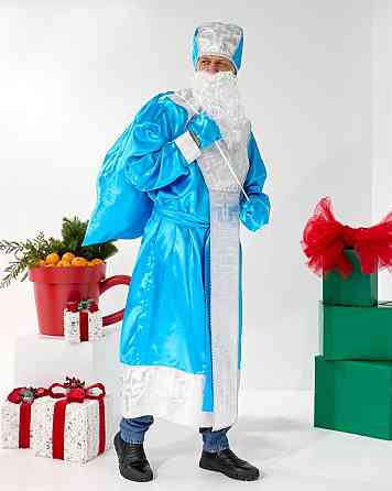 Костюм святого Миколая блакитний + срібло Одеса