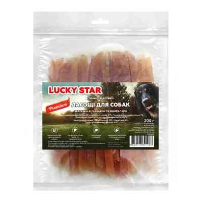 Лакомство для собак Lucky Star Соломка из куриного вяленого мяса ≈11 см 200 г (4820144301063) Винница