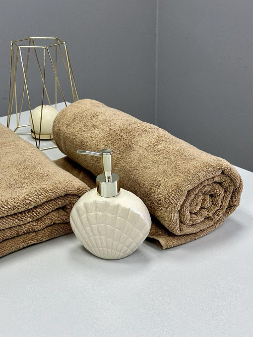 Рушник банний Ideal Textile махровий 100х150 см (56860335) Бежевий Чернівці - фото 1