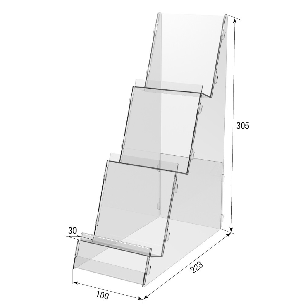 Підставка EKOSTAR під товар 3х ярусна 100х223х305 Київ - фото 3