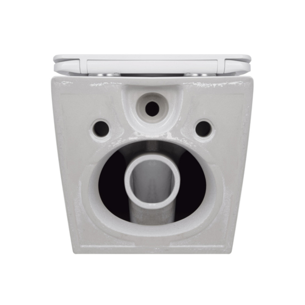 Унітаз підвісний Jay Rimless 485×360×320 мм, White, із сидінням Slim Duroplast/ Soft-close/Quick Relase QT07335177RW Qtap Київ - фото 15
