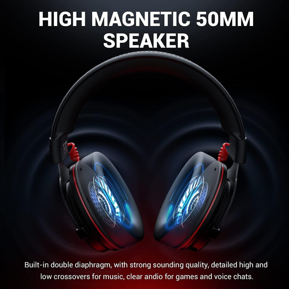 Игровая гарнитура EKSA E900 Pro 7.1 с микрофоном, 50 мм, USB/3.5 мм для ПК, PS4/PS5, Xbox, Switch Киев - изображение 5