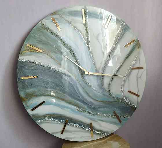 Часы настенные 75 см из эпоксидной смолы ручной работы Днепр