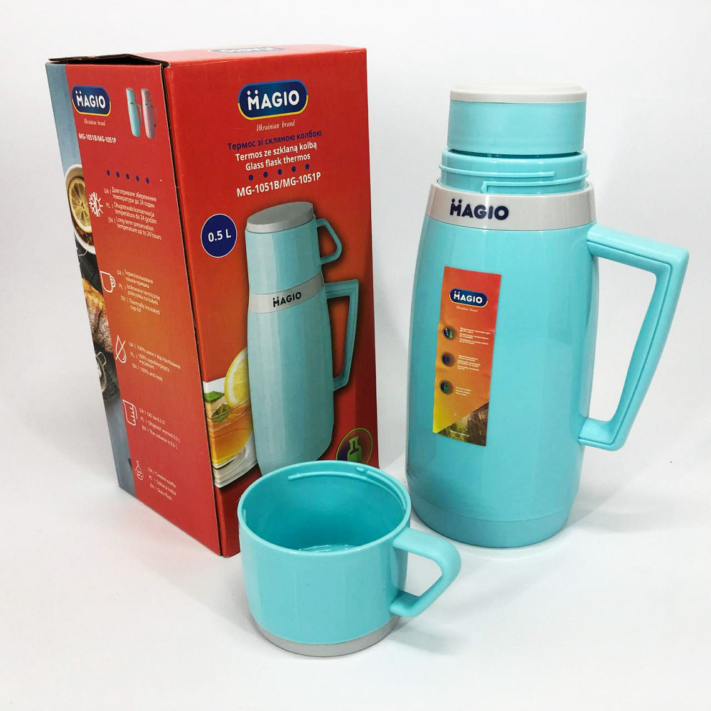 Чашка-термос для кави Magio MG-1051B 500 мл, Туристичний термос для холодних і гарячих напоїв FY-10 Львів - фото 4